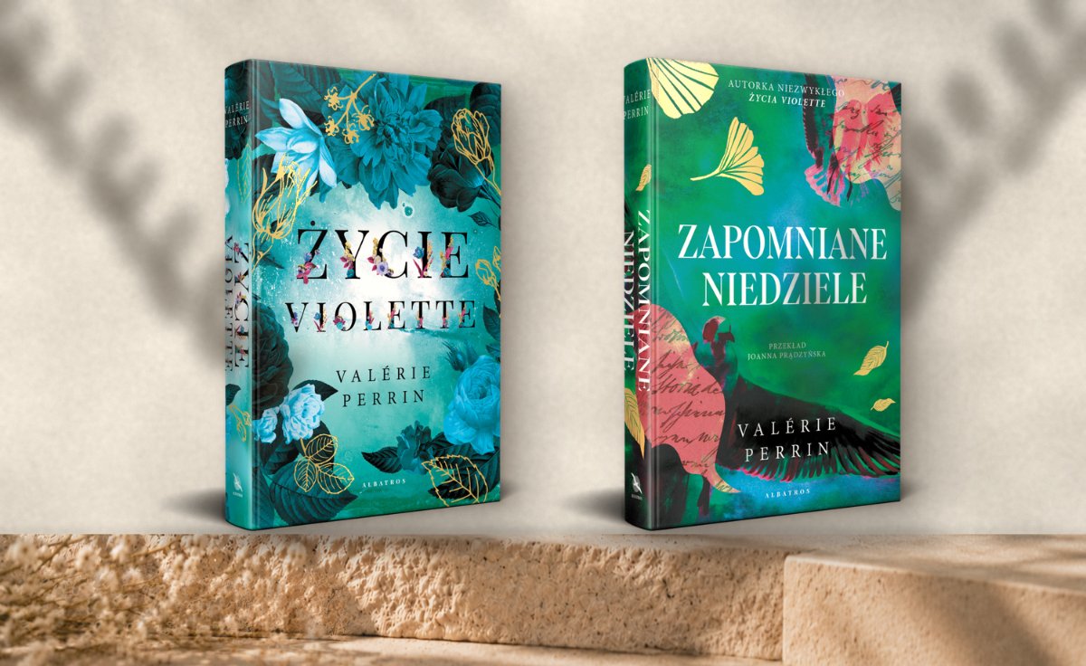Original hardback designs for Życie Violette and Zapomniane niedziele