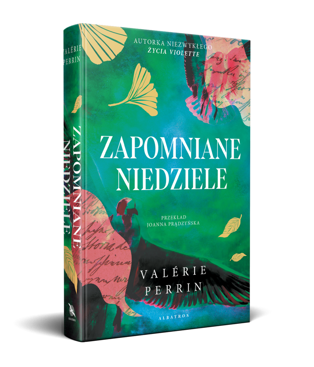 Zapomniane niedziele green cover with birds and foliage motifs